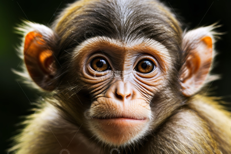 高清大图下载【趣麦麦图】特写小猴子面部