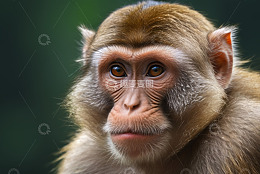 猴子面部特写素材