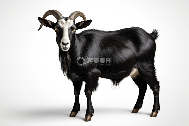 高清大图下载【趣麦麦图】黑山羊特写素材