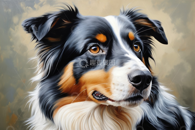 高清大图下载【趣麦麦图】澳大利亚牧羊犬特写