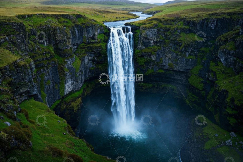 高清大图下载【趣麦麦图】冰岛自然风光瀑布景观