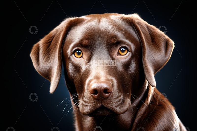 高清大图下载【趣麦麦图】棕色拉布拉多犬特写