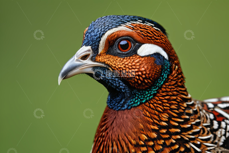 高清大图下载【趣麦麦图】彩色野禽头部特写