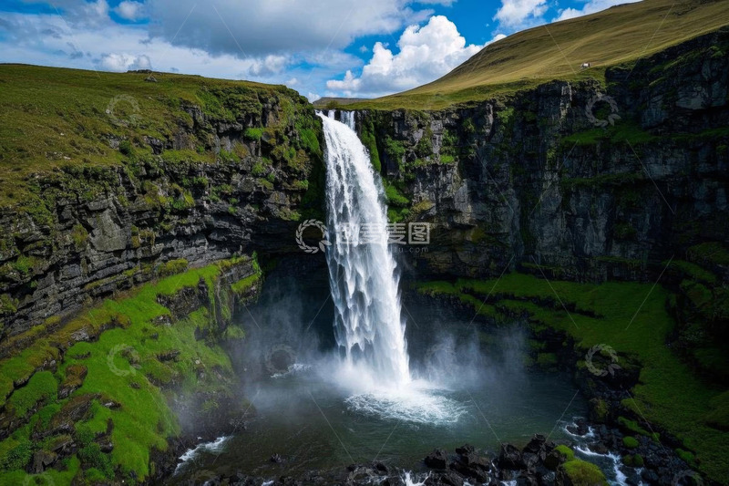 高清大图下载【趣麦麦图】户外自然景观瀑布风景