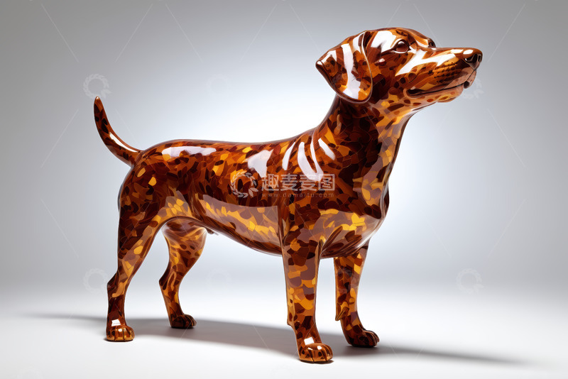 高清大图下载【趣麦麦图】艺术风格的狗形摆件