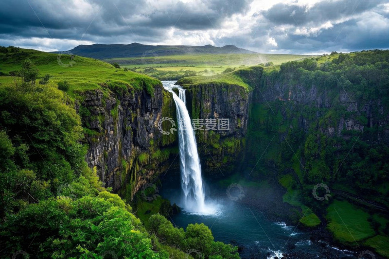 高清大图下载【趣麦麦图】山间瀑布自然风光