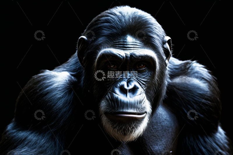 高清大图下载【趣麦麦图】黑猩猩特写素材
