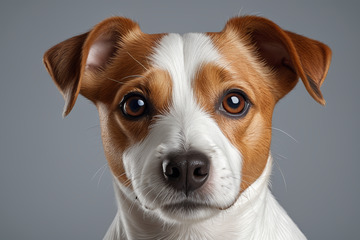 特写杰克罗素梗犬面部