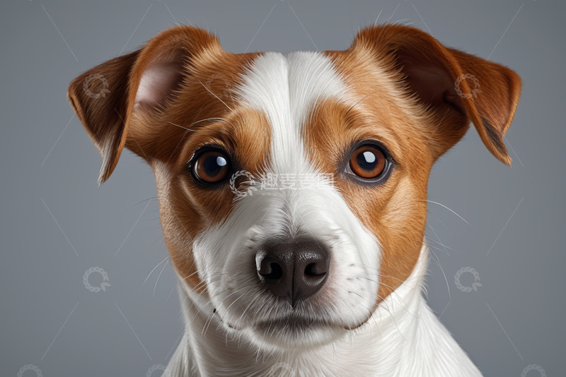 高清大图下载【趣麦麦图】特写杰克罗素梗犬面部