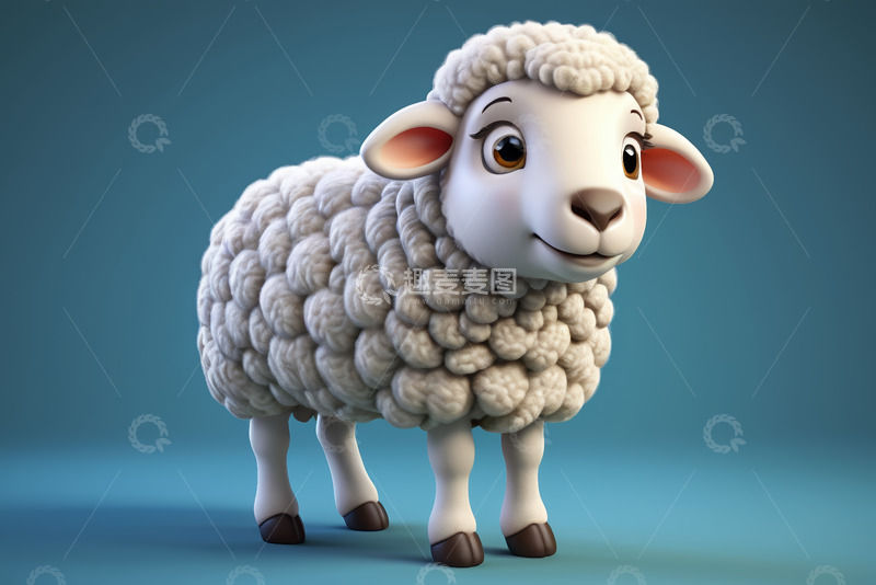 高清大图下载【趣麦麦图】卡通绵羊形象素材