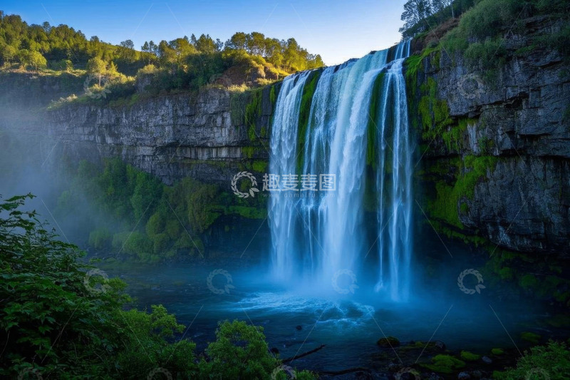 高清大图下载【趣麦麦图】自然风光瀑布景观