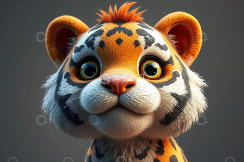 高清大图下载【趣麦麦图】可爱卡通老虎形象