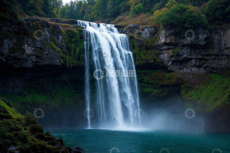 高清大图下载【趣麦麦图】自然景观瀑布全景