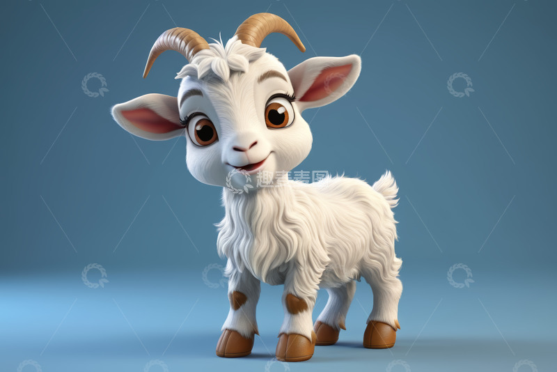 高清大图下载【趣麦麦图】可爱卡通山羊形象