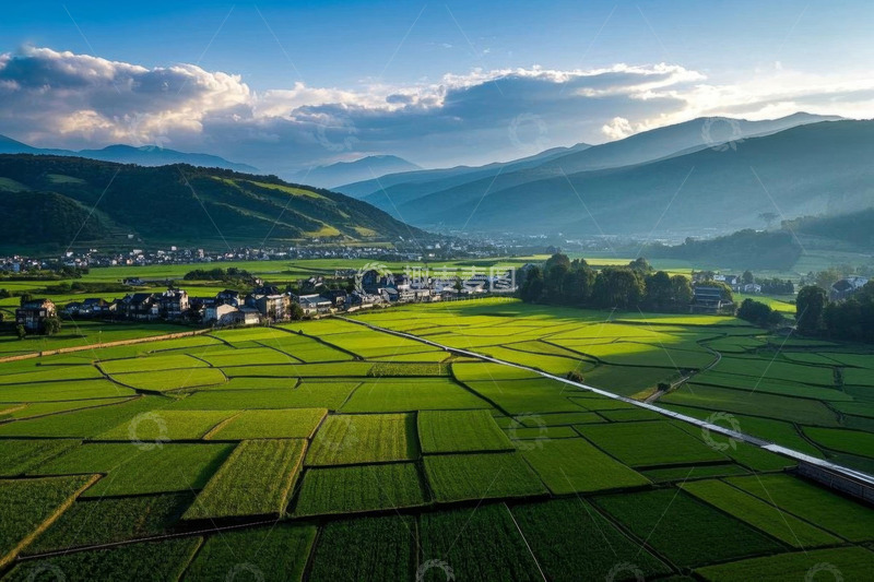 高清大图下载【趣麦麦图】田野乡村风光全景