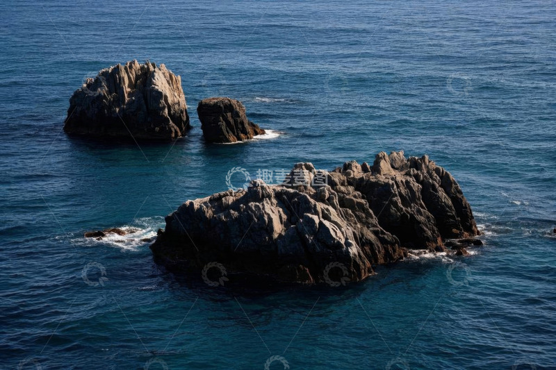 高清大图下载【趣麦麦图】海洋中的岩石景观