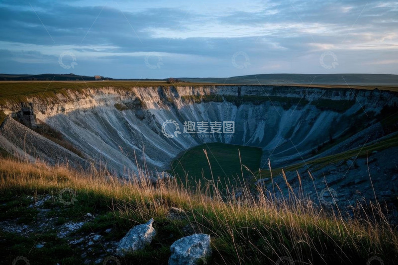 高清大图下载【趣麦麦图】露天采石场全景