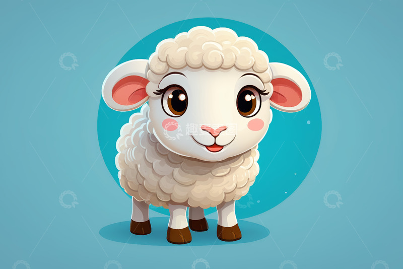 高清大图下载【趣麦麦图】可爱卡通绵羊形象