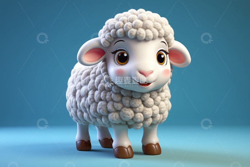 高清大图下载【趣麦麦图】可爱卡通绵羊形象素材