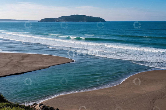 海滩海洋自然风光景色