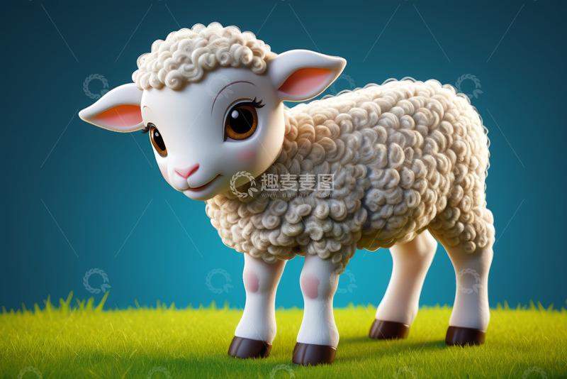 高清大图下载【趣麦麦图】可爱卡通绵羊形象