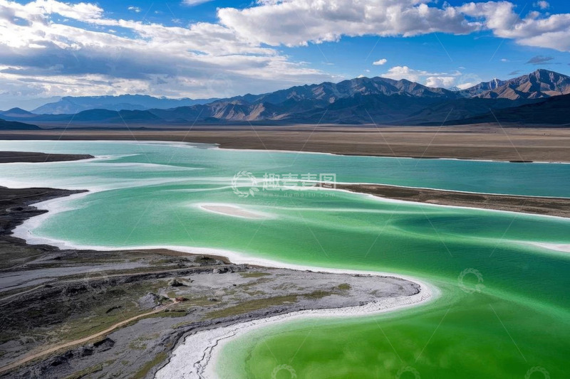 高清大图下载【趣麦麦图】青海盐湖自然风光全景