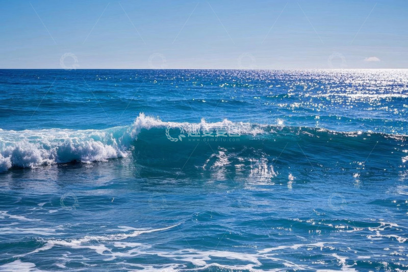 高清大图下载【趣麦麦图】蓝色海洋海浪景观