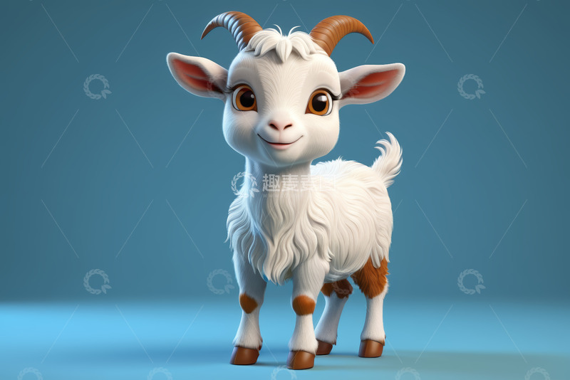 高清大图下载【趣麦麦图】可爱卡通山羊形象