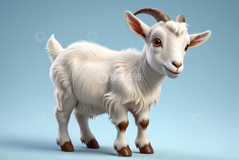 高清大图下载【趣麦麦图】卡通山羊形象素材