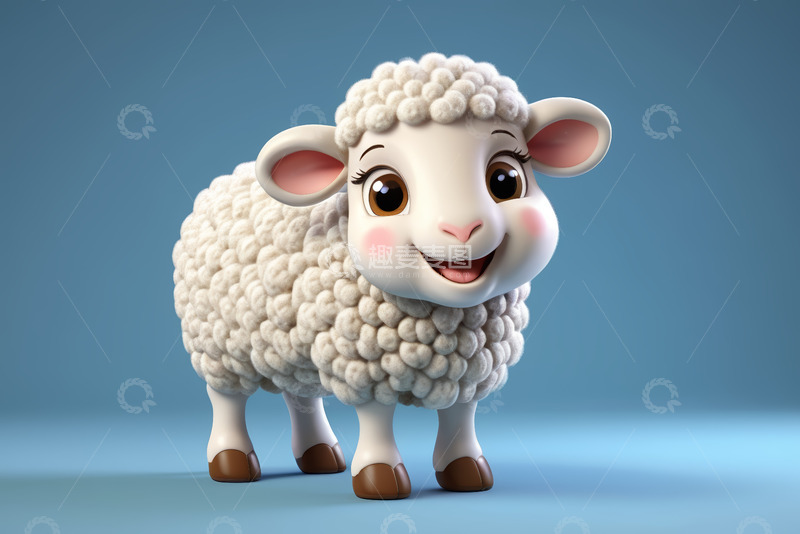 高清大图下载【趣麦麦图】卡通绵羊形象素材