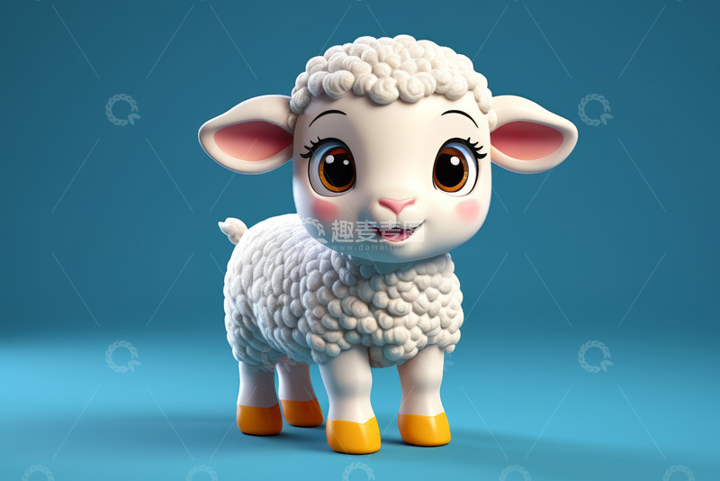 高清大图下载【趣麦麦图】可爱卡通小羊形象