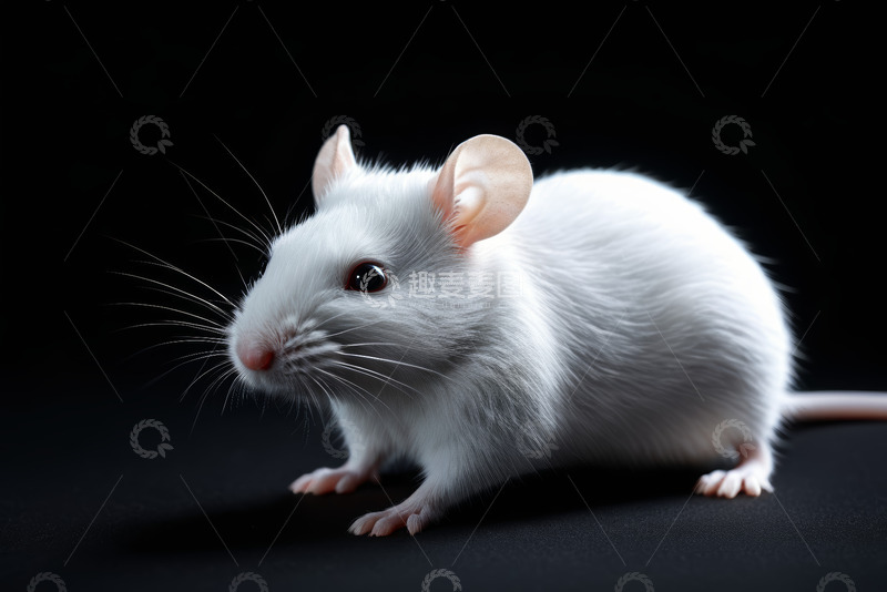 高清大图下载【趣麦麦图】白色老鼠特写