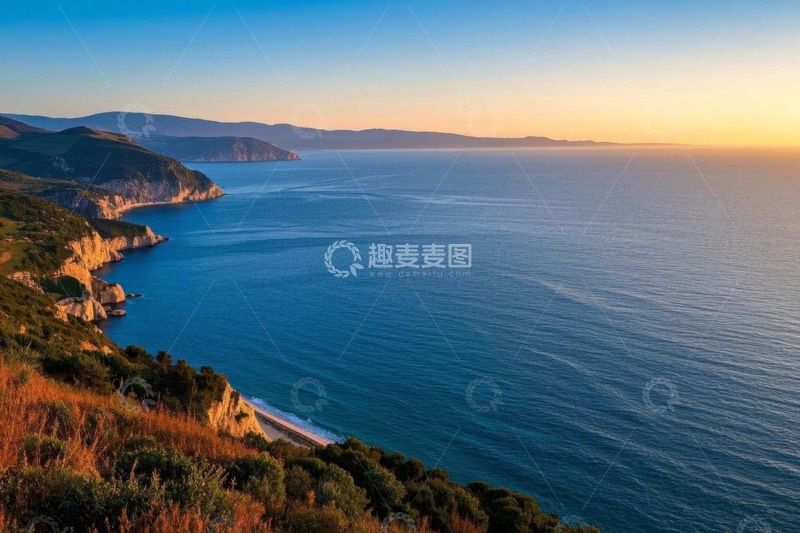 高清大图下载【趣麦麦图】山海相依的海岸风光