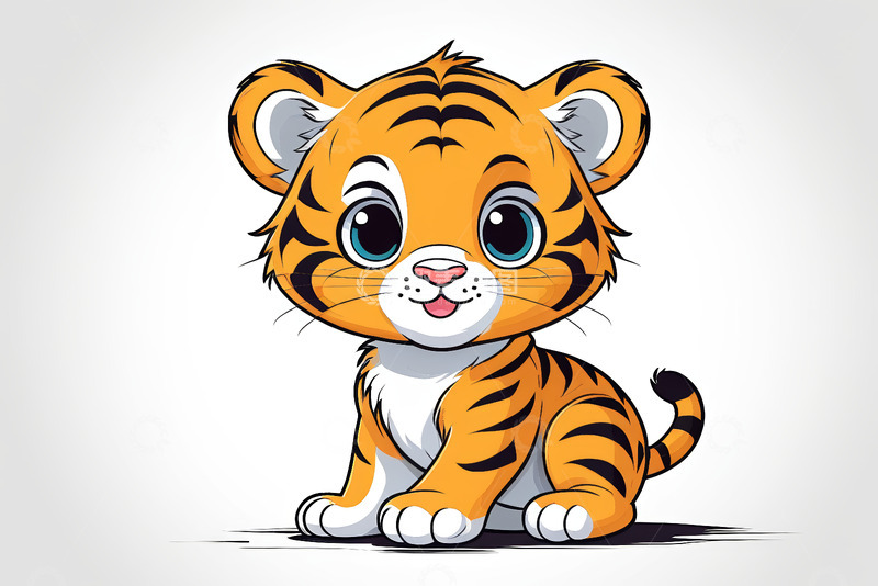 高清大图下载【趣麦麦图】可爱卡通小老虎形象
