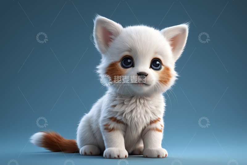 高清大图下载【趣麦麦图】可爱卡通小猫特写