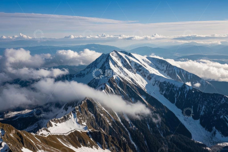 高清大图下载【趣麦麦图】雪山云海自然风光