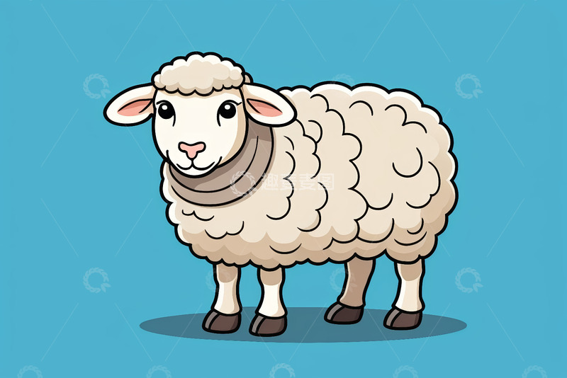 高清大图下载【趣麦麦图】卡通绵羊形象素材