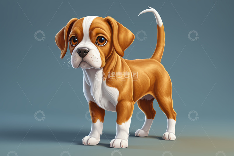高清大图下载【趣麦麦图】卡通小狗形象素材