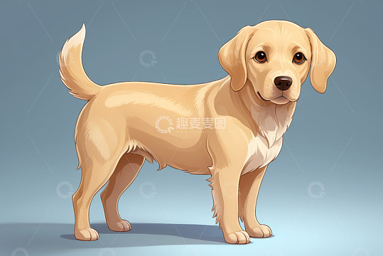 站立的黄色拉布拉多犬