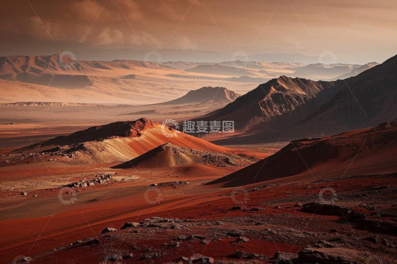 高清大图下载【趣麦麦图】广袤沙漠自然风光全景