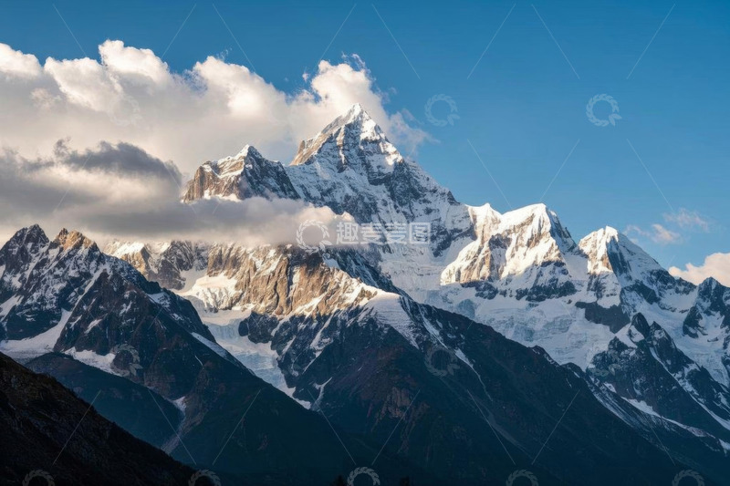 高清大图下载【趣麦麦图】雪山自然风光全景