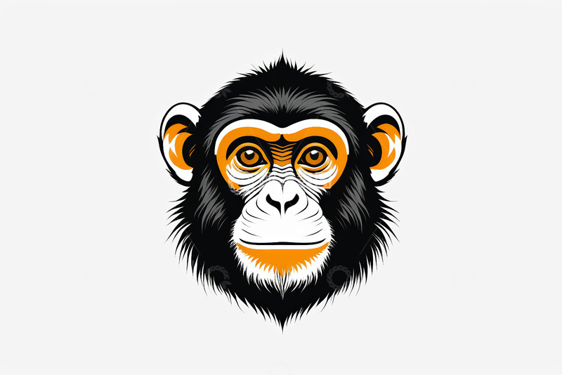 高清大图下载【趣麦麦图】卡通猴子头部形象设计素材