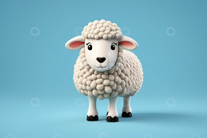 高清大图下载【趣麦麦图】卡通绵羊形象