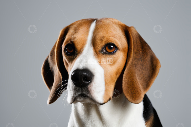 高清大图下载【趣麦麦图】比格犬宠物肖像特写