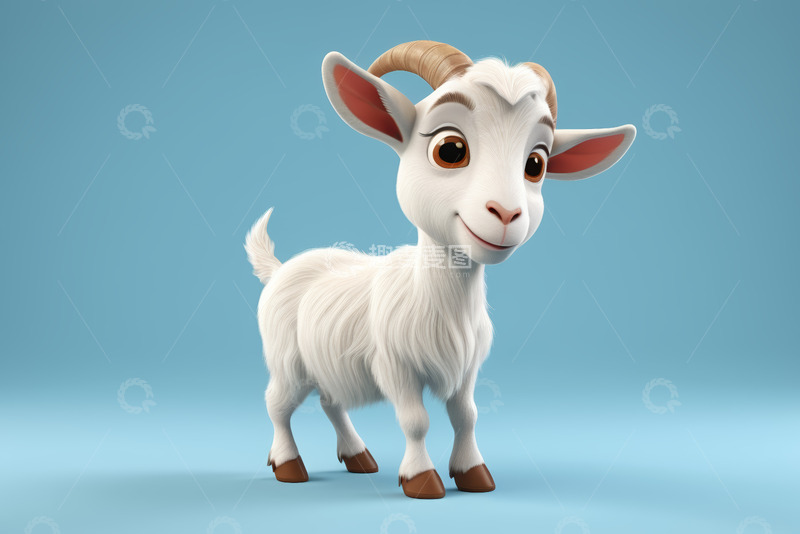 高清大图下载【趣麦麦图】可爱卡通山羊形象
