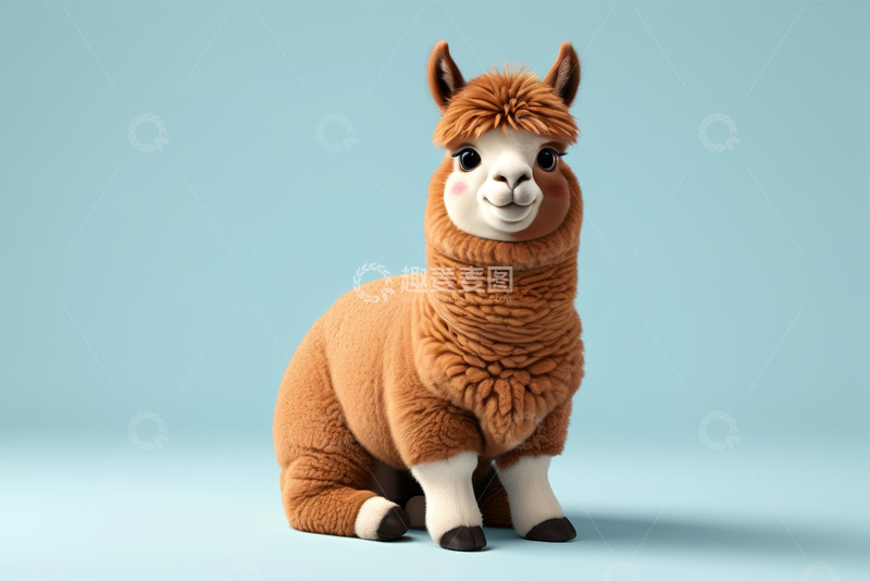 高清大图下载【趣麦麦图】可爱羊驼静态形象素材