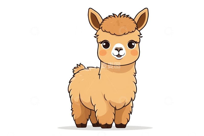 高清大图下载【趣麦麦图】可爱卡通羊驼形象