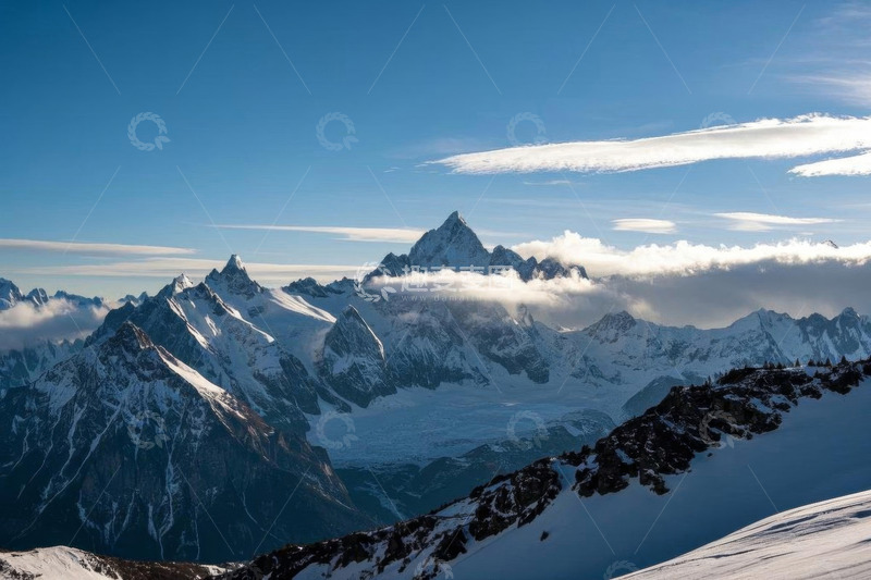 高清大图下载【趣麦麦图】雪山自然风光全景