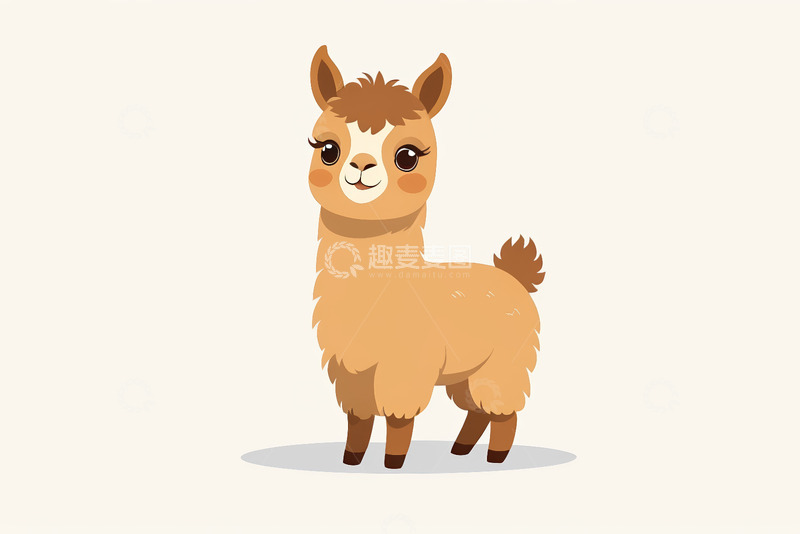 高清大图下载【趣麦麦图】可爱卡通羊驼形象