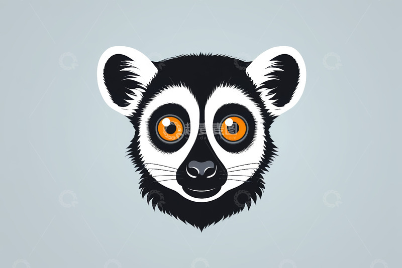 高清大图下载【趣麦麦图】狐猴卡通头像插画